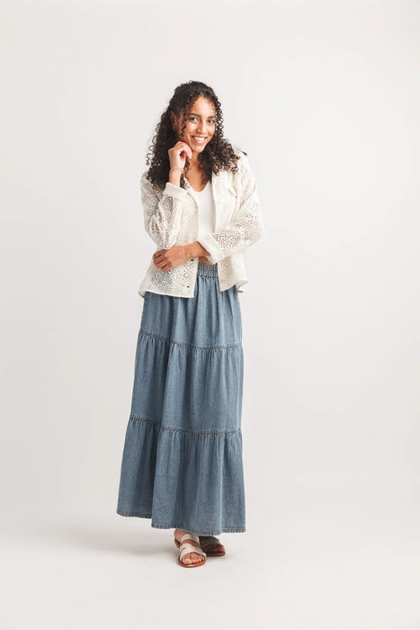 Pointelle Jacket Cream