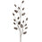 Spray Mini Glitter Pinecone 28" Shiny Silver