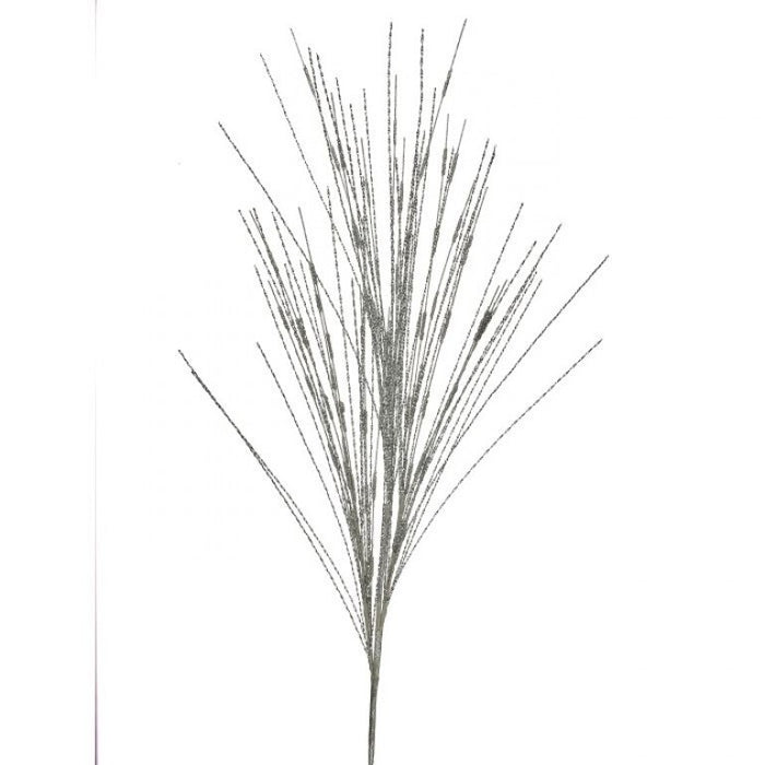 Spray Twisted Metallic Grass 38" silver