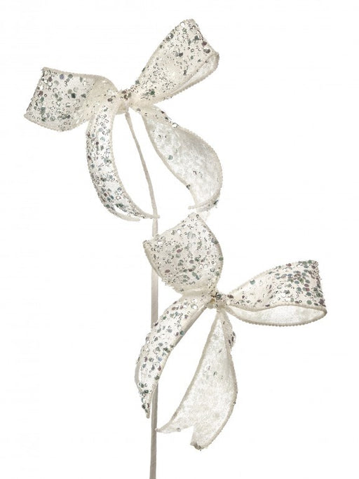 Stem Double Bow Sequin 26"