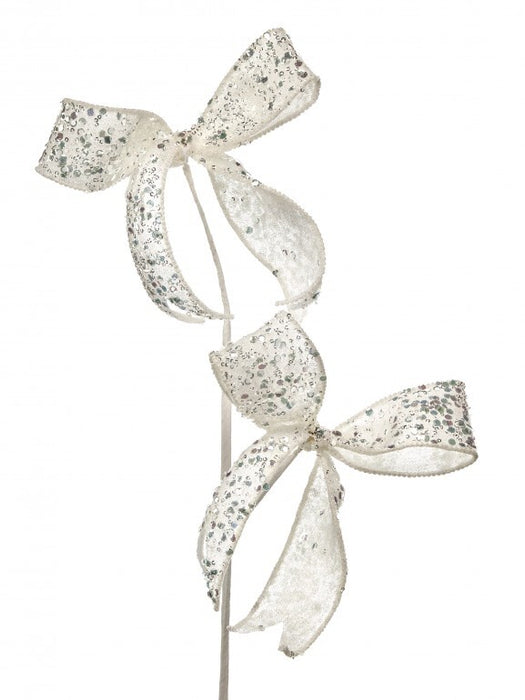 Stem Double Bow Sequin 26"