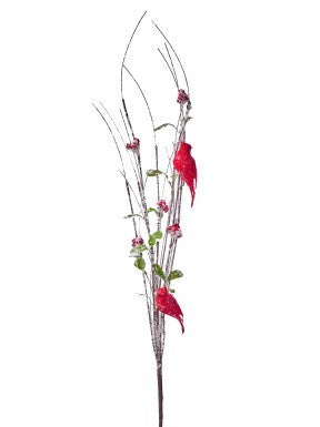 Spray Snowy Cardinal/Berry 33"