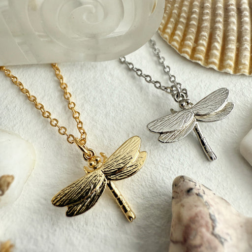 "Ethel" Dragonfly Charm Necklace