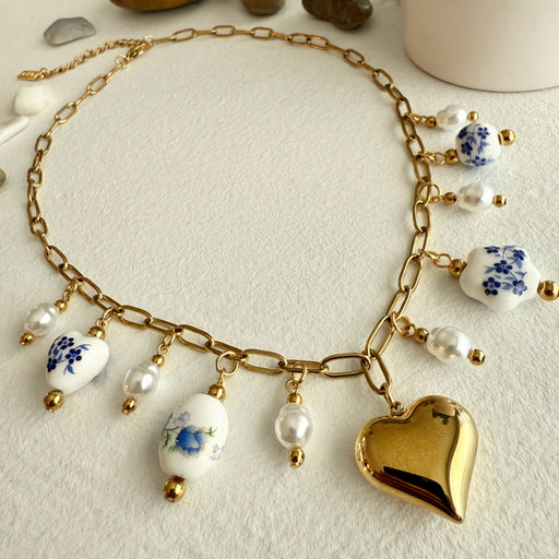 "Amélie" Charm Necklace in Gold