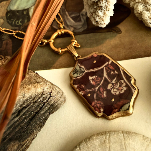 KOLOA "Allerton" Floral Cold Porcelain Charm Necklace