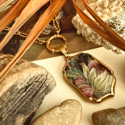 LIMA HULI "Allerton" Floral Cold Porcelain Charm Necklace