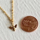 GOLD "Wildflowers" Tiny Bee Charm Necklace