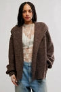 THISTLE HOODED CARDI / FUDGE COMBO