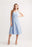 Blue Striped Cotton Wrap Dress