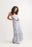 Blue Floral Eyelet Maxi Dress With Removable Straps