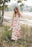 Red Floral Smocked Sleeveless Dress