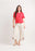 Red Short Sleeve Ruffle Top