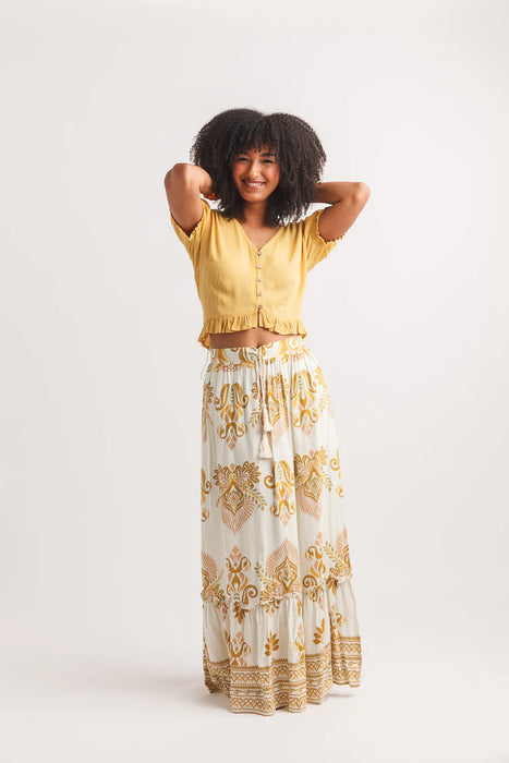 Boho Printed Maxi Skirt