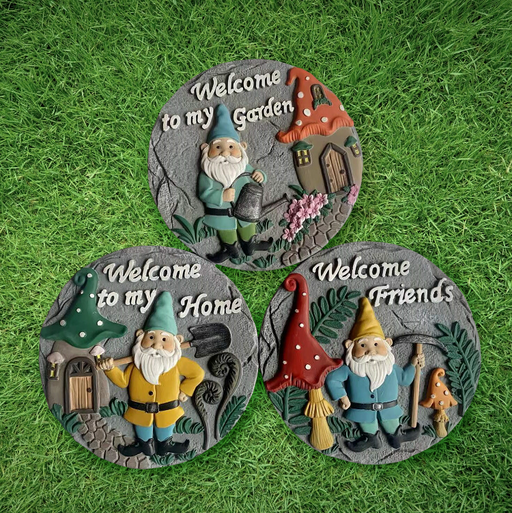 Gnome Stepping Stones,  10-inch