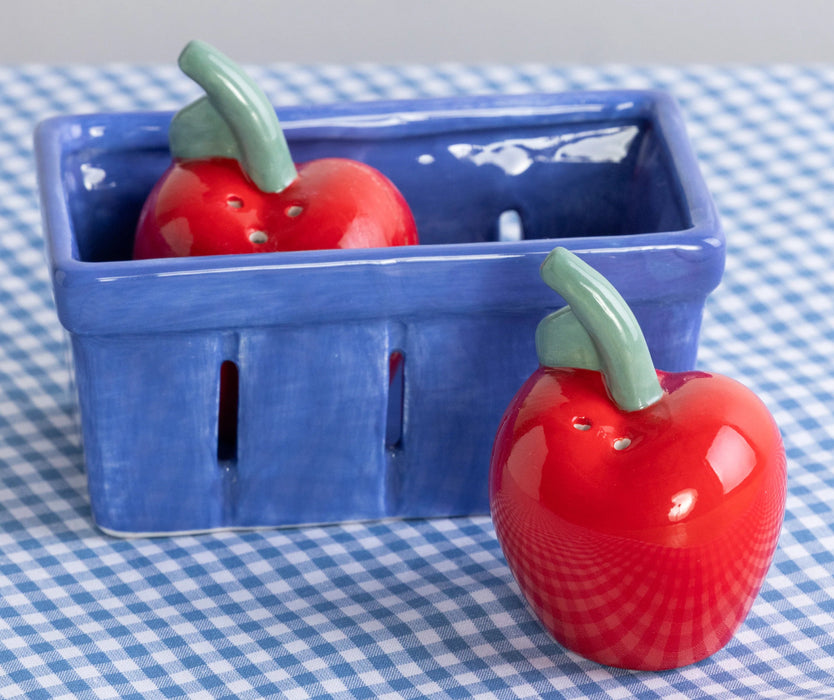 Salt & Pepper Shakers - Cherries in Basket