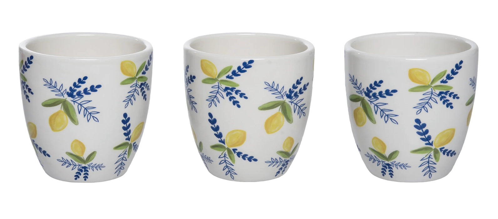 Pot w/Lemon and Blue 4"