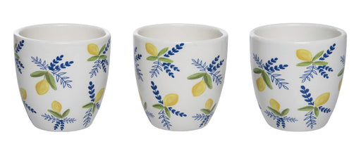 Pot w/Lemon and Blue 4"