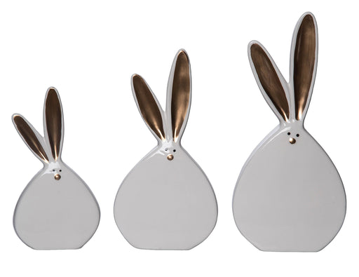 Ceramic Bunnies with Gold Ears