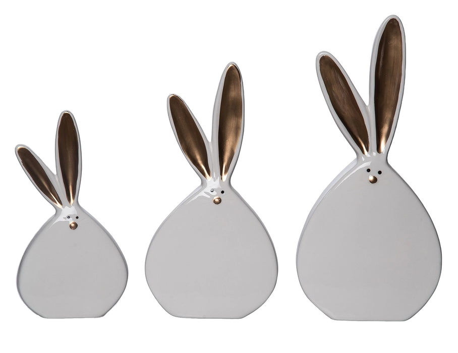Ceramic Bunnies with Gold Ears