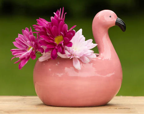Planter Floating Flamingo Pink 6"