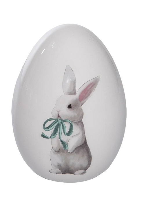 Egg with Bunny and Mint Bow