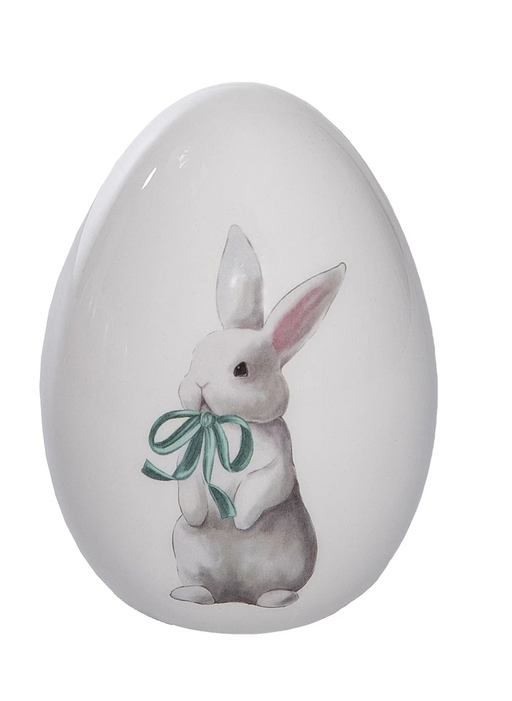 Egg with Bunny and Mint Bow