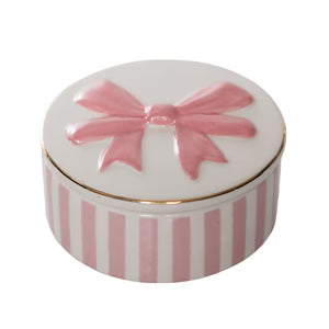 Bow Ceramic Ring Dish with Lid