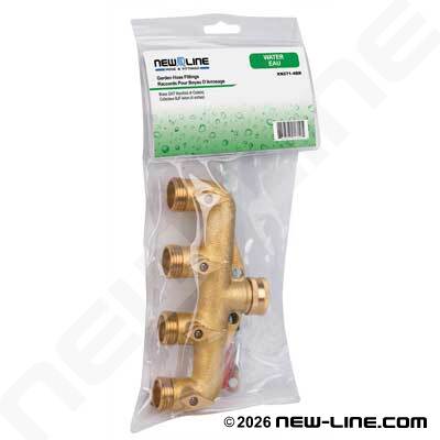 Manifold Brass 4 Outlets