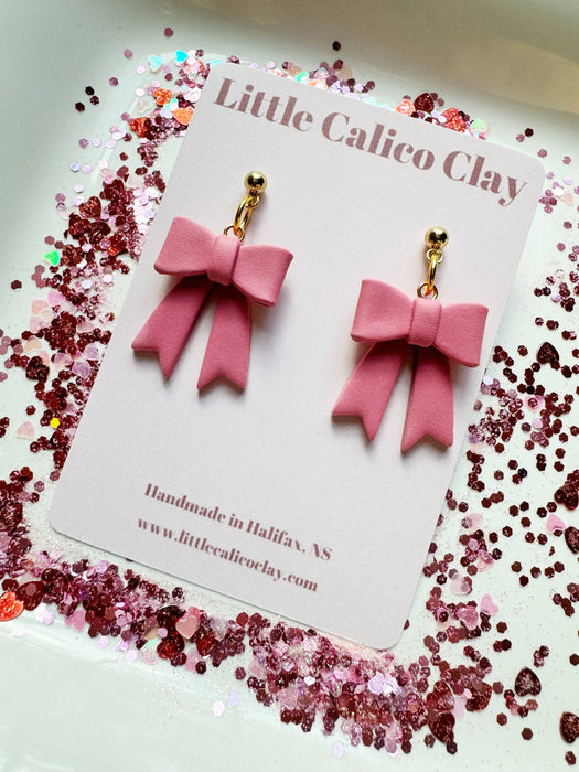 Bow Dangles | Polymer Clay Earrings