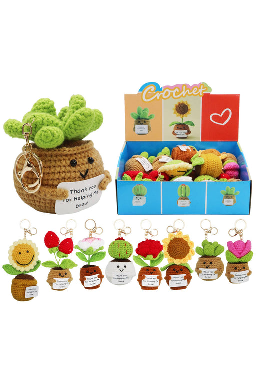 Large Emotional Support Pot Crochet Key Chain