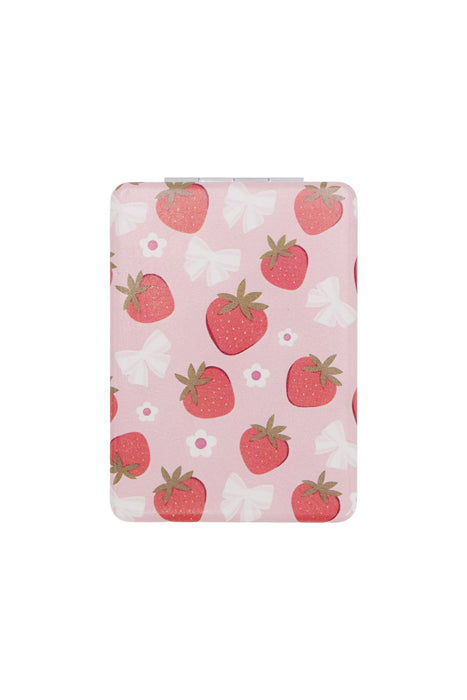 Strawberry All Over Matte Compact Mirror