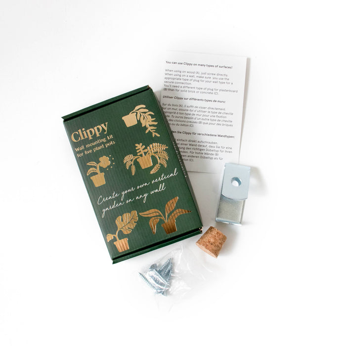 Clippy - Wall mounting kit for 5 plant pots