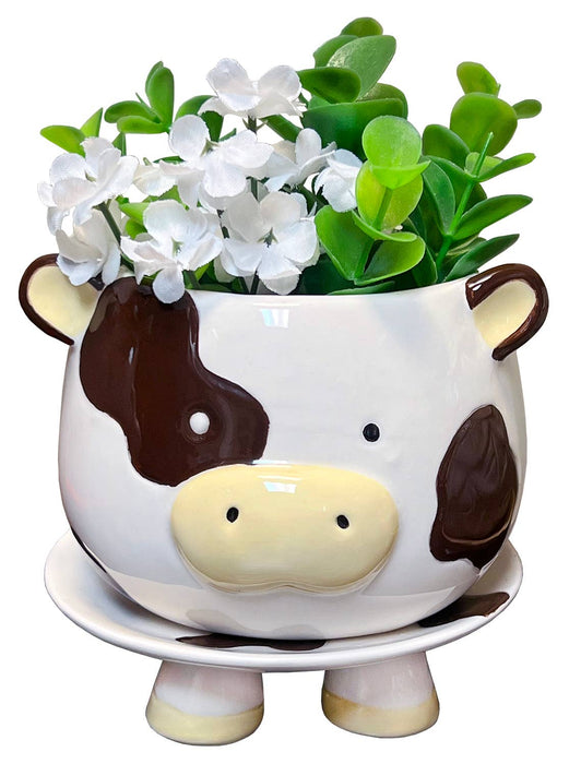 Brown Cow Footsie Planter