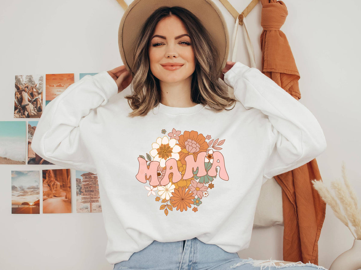 Floral Mama Crewneck Sweatshirt Spring Mom Pullover Gift — Dutch