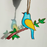 Blue Bird Suncatcher, Hand painted blue bird on acrylic