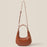 Faux Leather Round Multi Panel Hand Bag