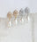 Glass Leaf Post Earrings - Pearl Drop