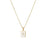 Mio Queena - Square Initial 18K Gold-plated Stainless Steel Necklace: Golden T (including chain)