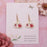 Red Dried Flower Gold Cherry Earrings