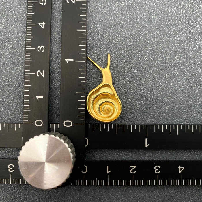 18K Gold Plated Stainless Steel Snail Stud Earrings - FGS