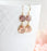 Peach Glass Earrings | Modern Earrings | Dusty Plum Teardrop