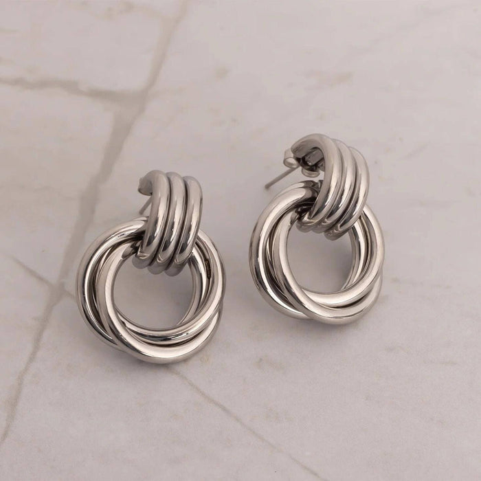 Double Round Stud Earring
