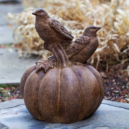 Statue Birds on Pumpkin