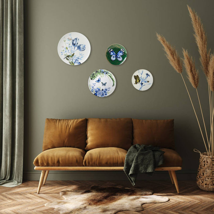 Large dragonfly flower plate