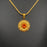 Zircon Inlaid Daisy 18K Gold Plated S.Steel Necklace