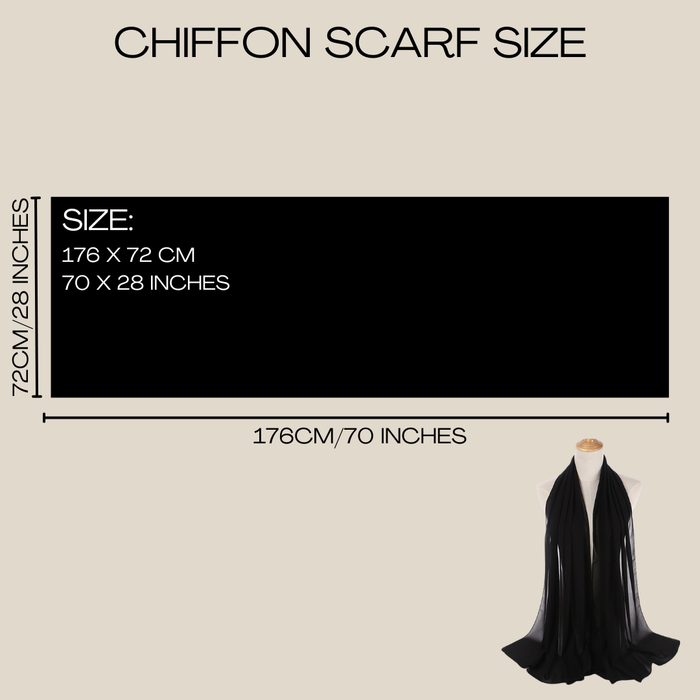 Chiffon Scarf Asst Colours