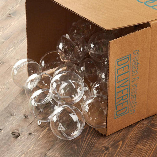 80mm Clear Acrylic Fillable Ball Ornament