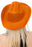 Plain Faux Felt Cowboy Wide Brim Hat