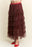 TIERED TULLE MESH MAXI-MIDI SKIRT