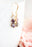 Vintage Glass Earrings -Three Jewel - Violet Purple